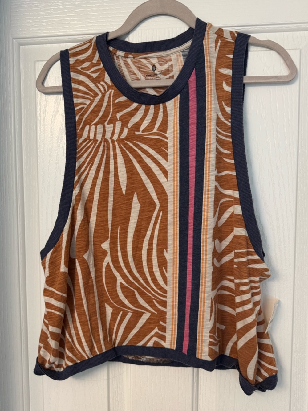 NWT Free People FP Movement- Love Printed Tank in Willow Combo - Large